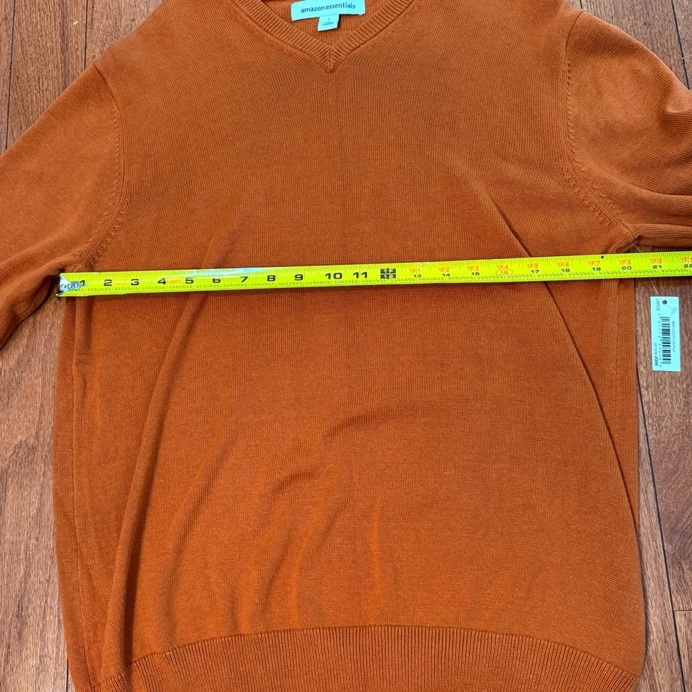 Amazon Essentials Men's‎ Rust V-Neck Pullover Sweater Large *NWT* - Picture 12 of 12